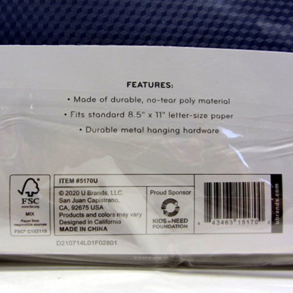 U Brands Performance Poly Hanging File Folders. 6 Packs of 6 = 36 Total. BNIP! - Picture 5 of 5